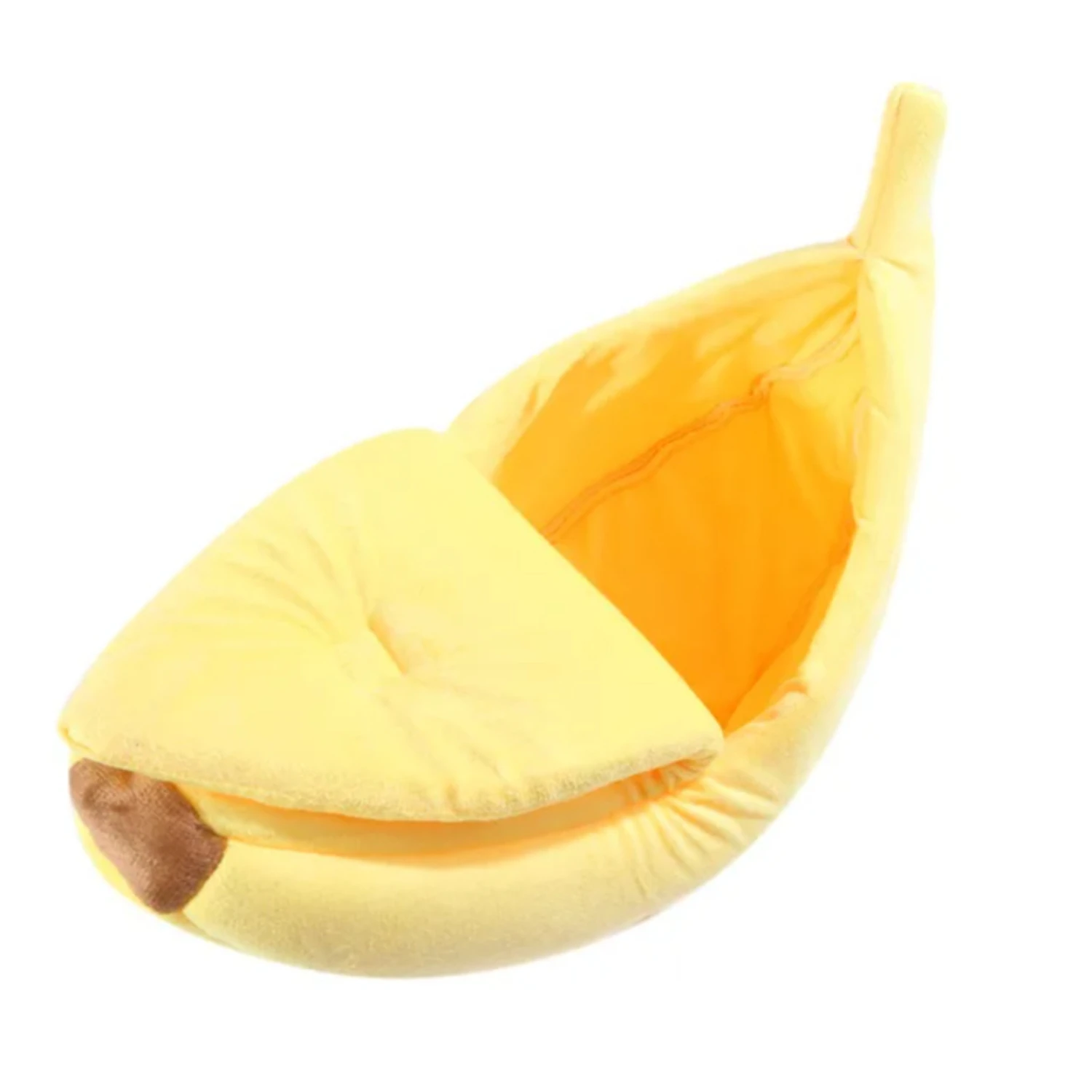 Cozy Banana Cat Bed House with Portable Design