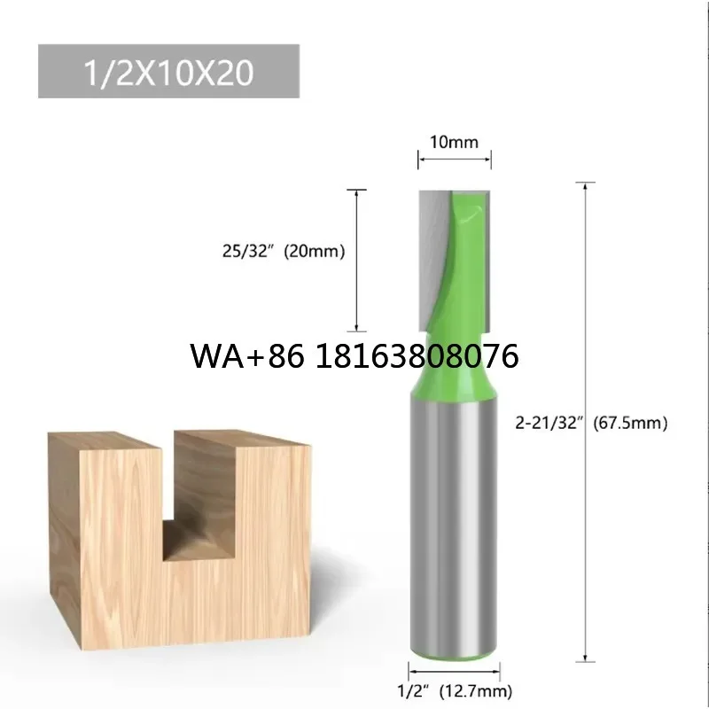 Industrial Green Coated Bottom Router Bit for CNC Wood Engraving Woodworking Machinery Parts