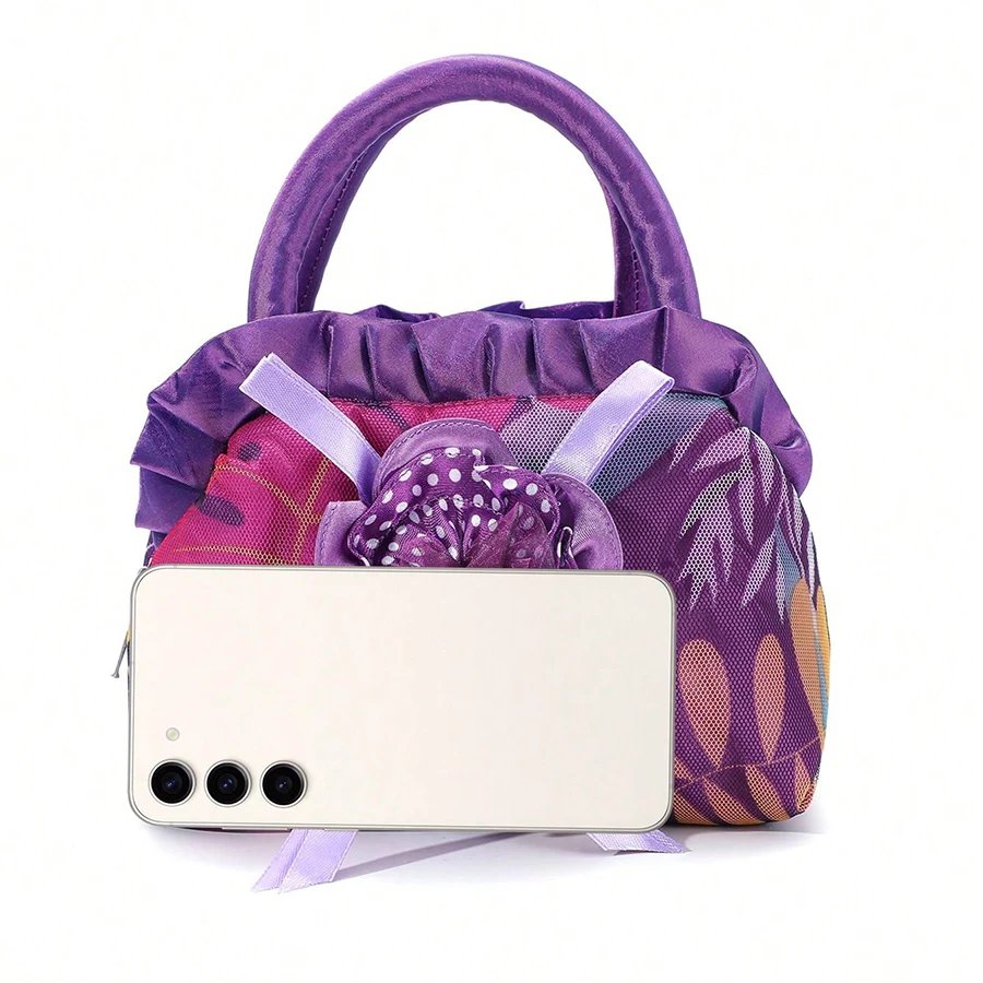 حقيبة يد رجالية عصرية جديدة ذات سعة كبيرة للتنزه اليومي للهاتف المحمول وحقيبة تخزين فضفاضة وحقيبة يد بحواف من الدانتيل #3