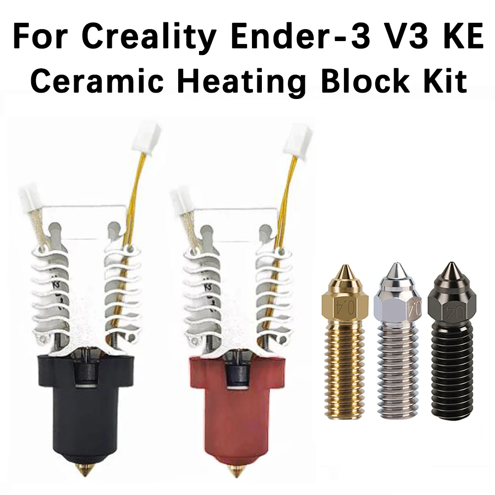 

300 ° C Обновленная горячая головка для Creality Ender 3 V3 KE Комплект керамической нагревательной головки Bi Metal Throat K1 Печатающая головка для Creality K1/K1 MAX