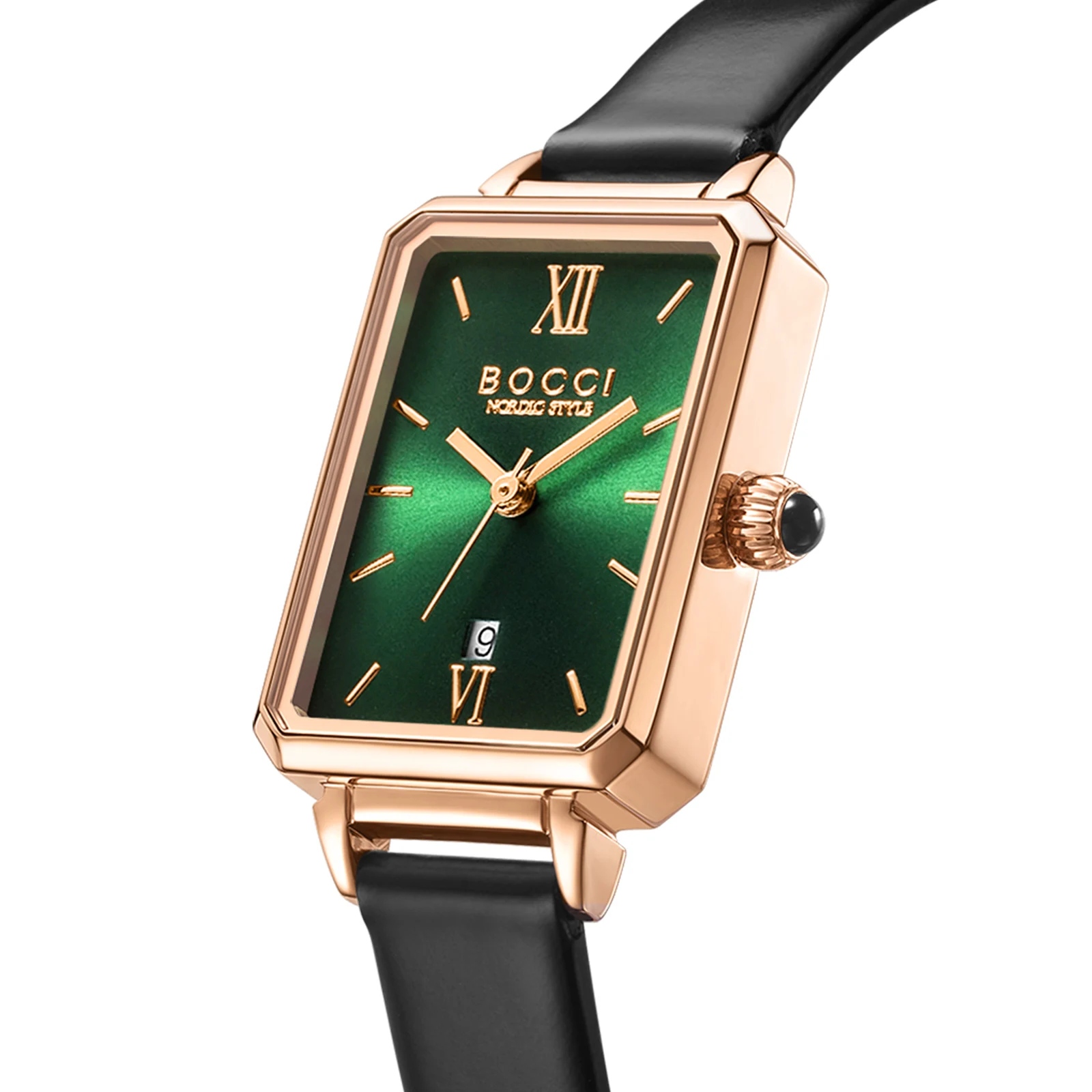 ساعة BOCCi النسائية الأصلية - ساعة مربعة مقاومة للماء مستوحاة من الرجعية للطلاب، ساعة يد للسيدات ذات علامة تجارية #4