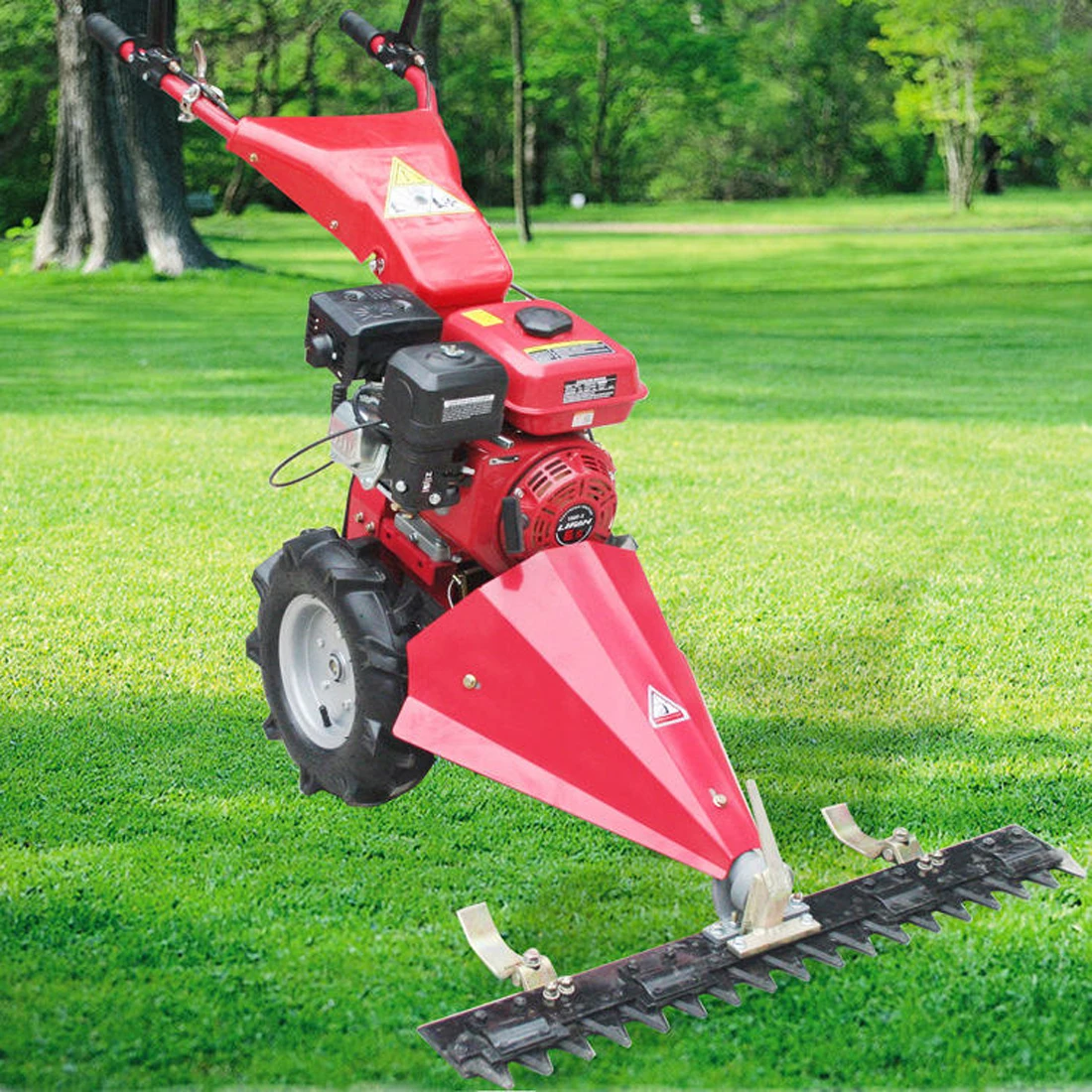 Agricultural Self-propelled Gasoline Lawnmower Small Hand Push Lawnmower High Horsepower Belt Steering Lawnmower120CM