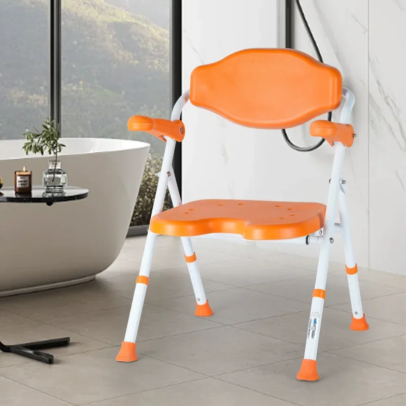 Aluminum Alloy Bath Chair for The Elderly,Disability Aids Foldable Japanese Bathroom Chair,Pregnant Women Bath Aids Shower Stool