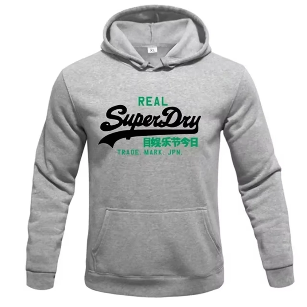 Fashionable Hoodies New Mens Hoodies Street Style Superdry Letter Print Sweatshirt Autumn Oversized Cotton Casual Sport Hooded