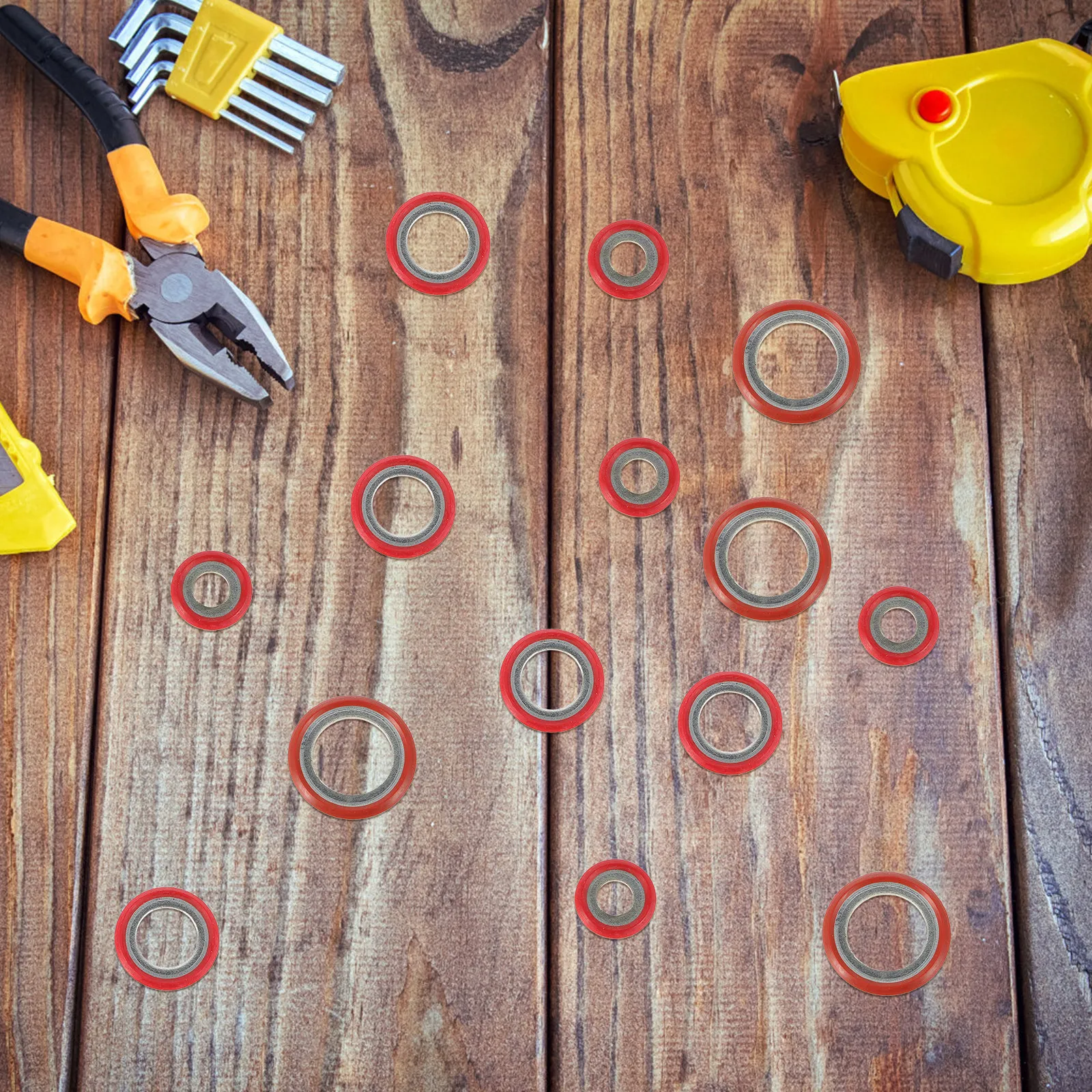 30Pcs Air Conditioning Compressor Sealing Gasket Assortment for Automotive Ac Repair Leakproof High Temp Resistant Precise Fit
