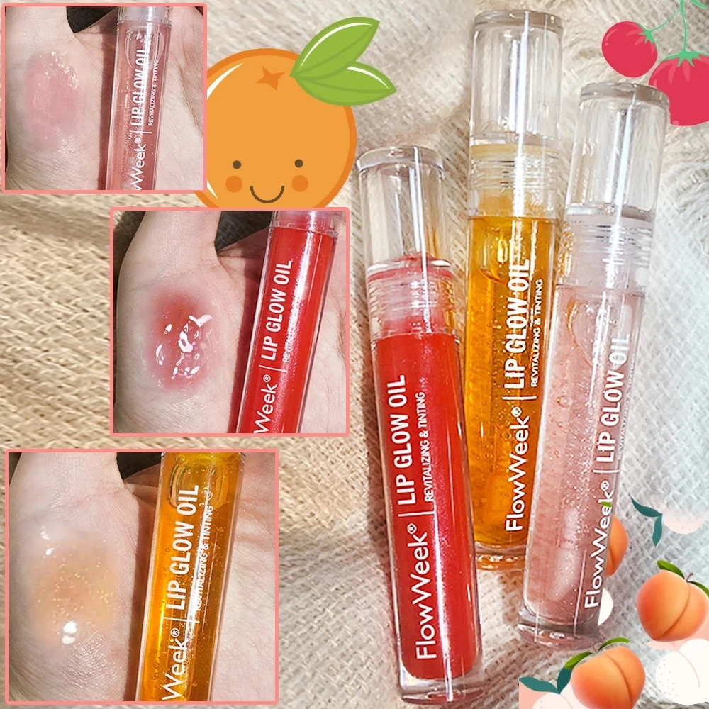 Lip Oil, No-Sticky Gloss Lip Balm Lip Care, Fruit Flavoured Lip Oil For Dry Lips Moisturizing Hydrating & Nourishing,No Peel Off