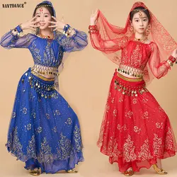 Girl Belly Dancing Bollywood Set Children's Dance Suit Kid Indian Dancing Clothing Performance Children Dance Costumes