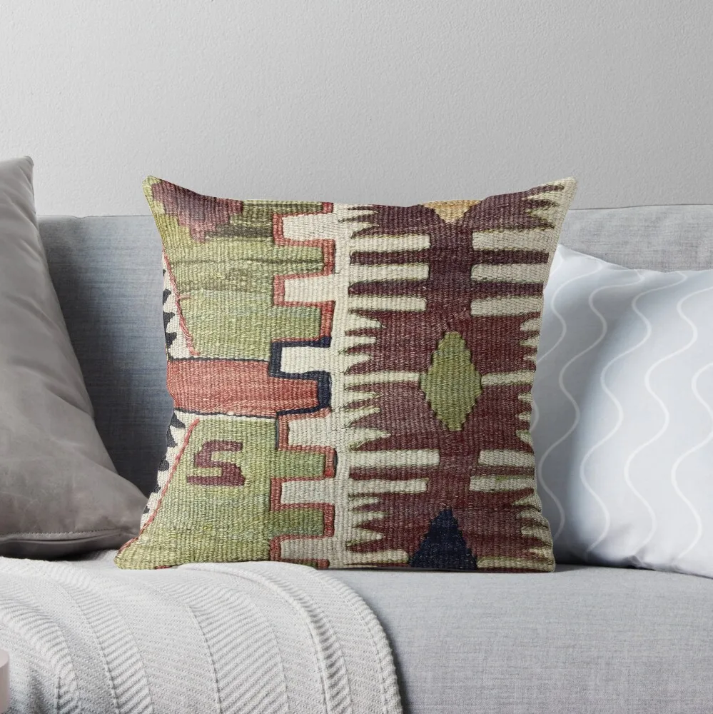 Boho Kilim, Navaho Weave, Woven Textile, Persian Carpet Throw Pillow Cusions Cover Sofa Cushion Cover