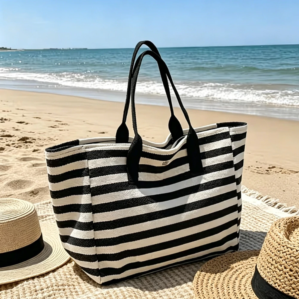 Large Foldable Beach Tote Bag, Lightweight Shoulder Bag, Suitable for Swimming, Shopping, and Everyday Use, Women's Travel Beach Bag