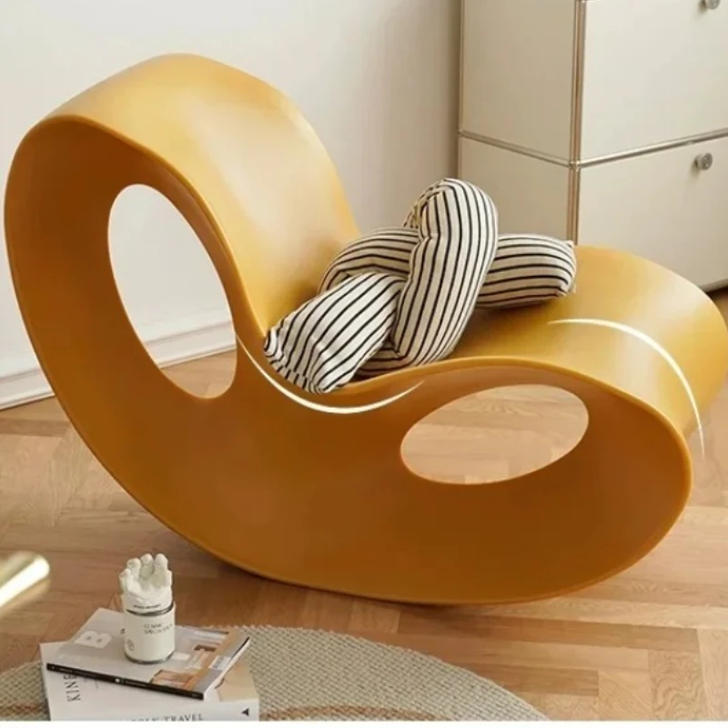 Modern Relaxing Chair Design Armchair Rocking Plastic Lazy Sofa Polyethylene Voido Lounge Rotational-molded Aesthetic Homestay