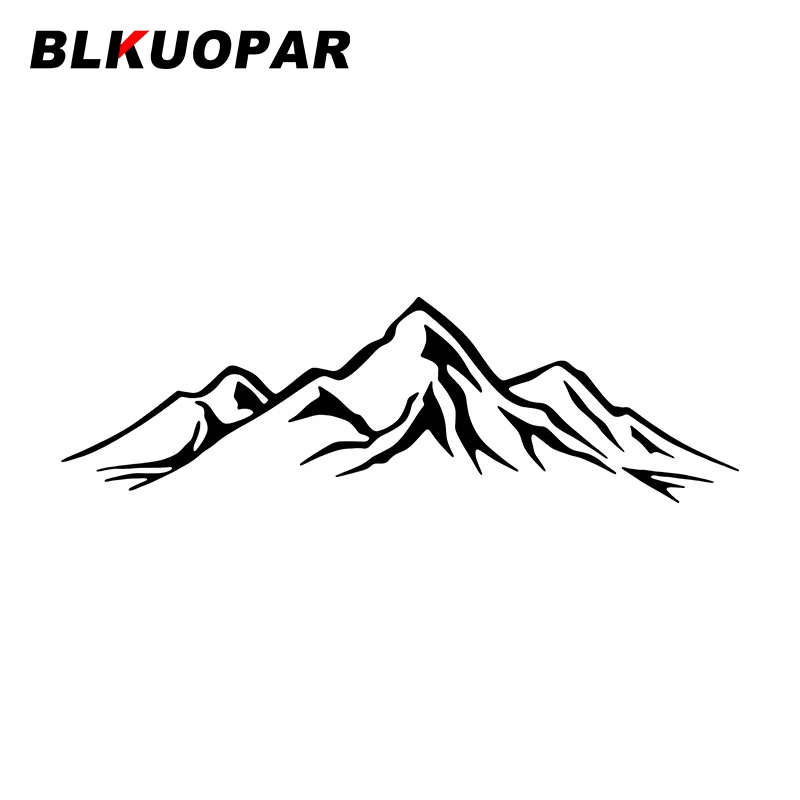 BLKUOPAR Snow White Mountain Car Stickers Landscape Series Decals Natural And Beautiful Silhouette Waterproof VAN JDM Styling