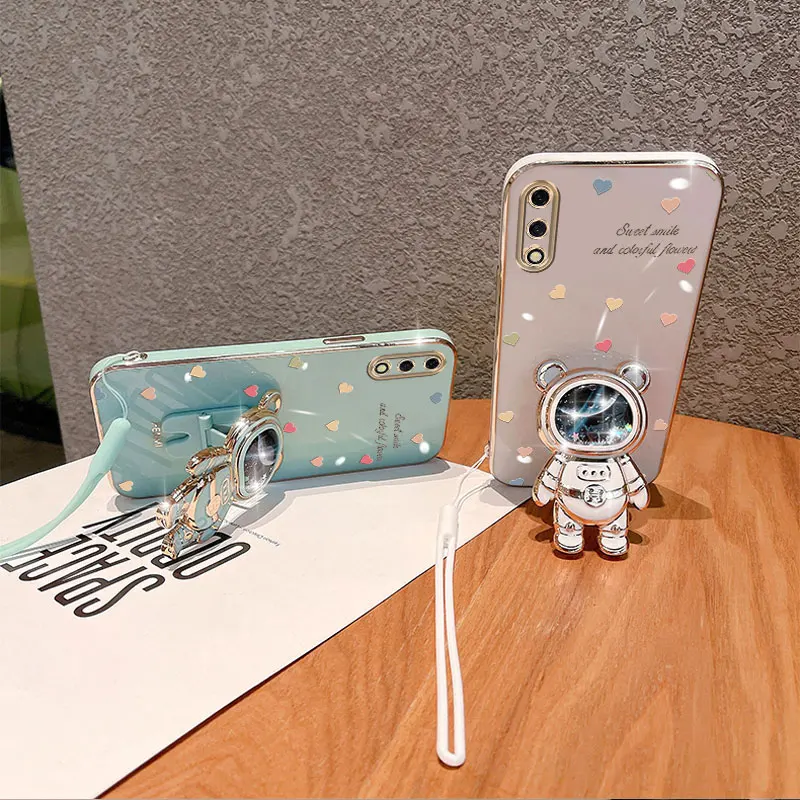 سيليكون حزام الحبل لطيف الحب الدب حامل هاتف حافظة لهاتف هواوي الشرف 9X Pro 60 70 80 90 100 200 300 Pro Ultra Y9s