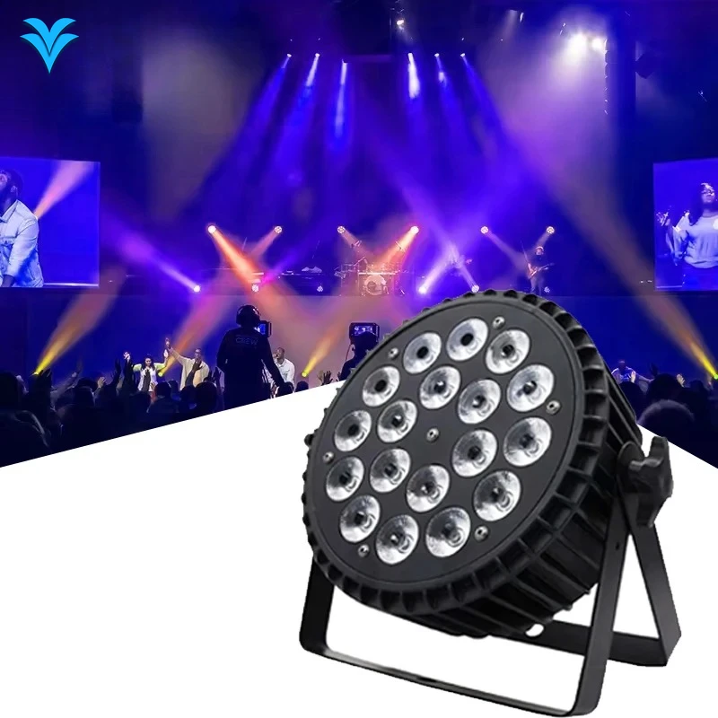 Dj Disco Stage Party  Stage Lighting Equipment 18 Plastic RGBW 4 in 1 Bright Wash Led Par Light