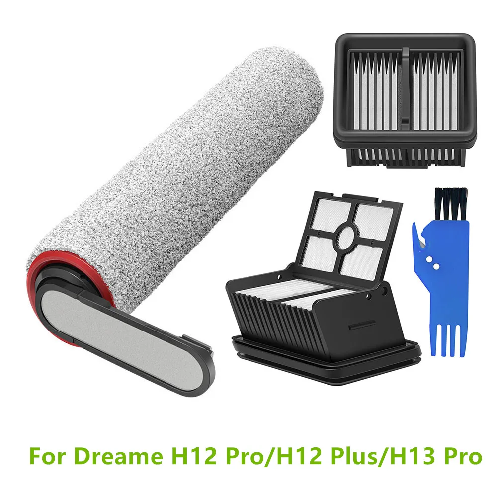 For Dreame H12 Pro/H12 Plus/H13 Pro Roller Brush Hepa Filter Soft Roller Brush HEPA Filters