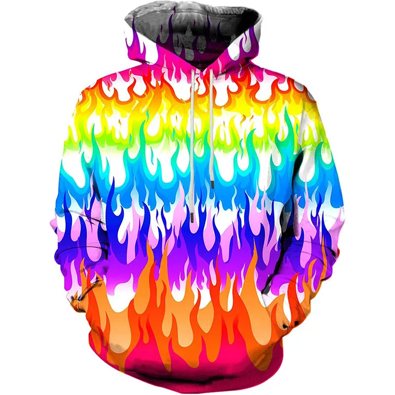 Colorful Watercolor Ink 3D Print Hoodies Men Oversized Hooded Sweatshirts Harajuku Tracksuits Pullover Y2k Top Coat Kid Clothing