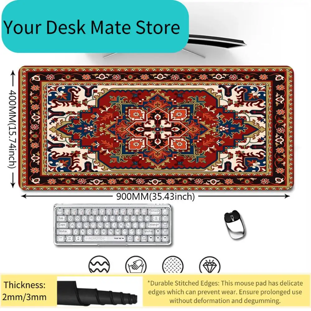 

Коврик для мыши в персидском стиле XXL 90X40 см, коврик для компьютерной клавиатуры, игровой коврик, большой коврик для мыши 40X45, настольный коврик для геймеров