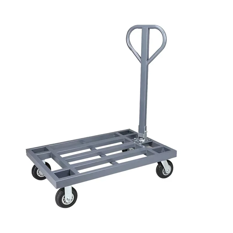 Foldable Load King Construction Site Handling Carroça Hand-pulled Truck Trailer, Silent Cart Outdoor Portable Cart