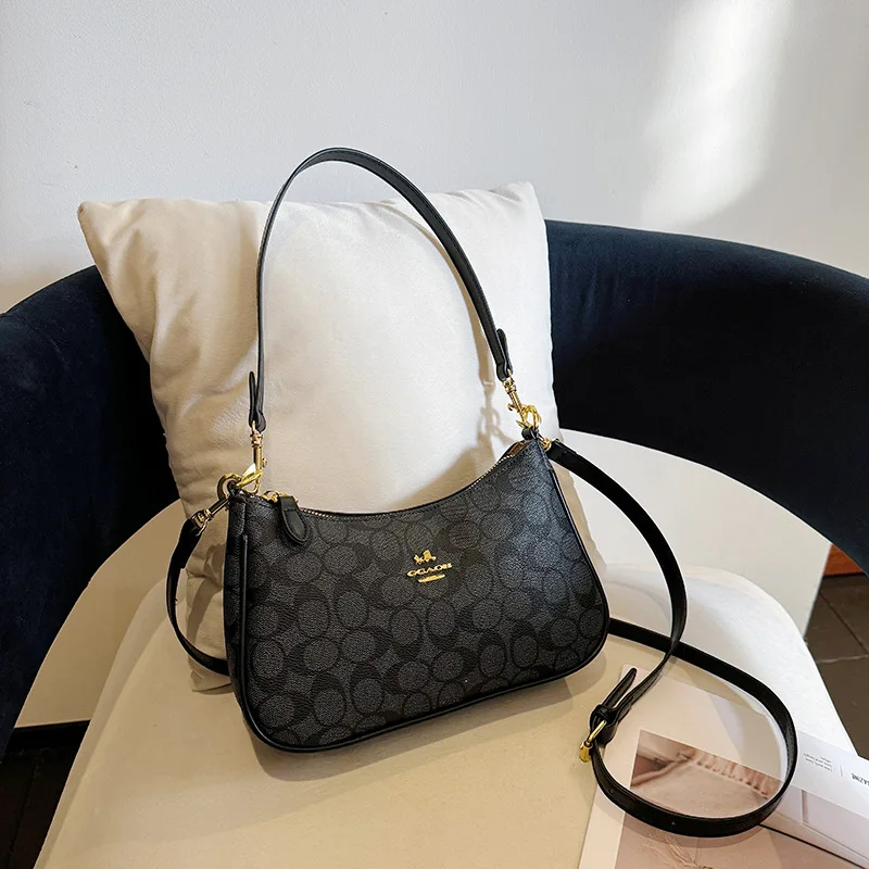 2026 Bolsa de ombro estampada primavera para mulheres – Bolsa crossbody premium, sacola moderna com design floral e alça nas axilas