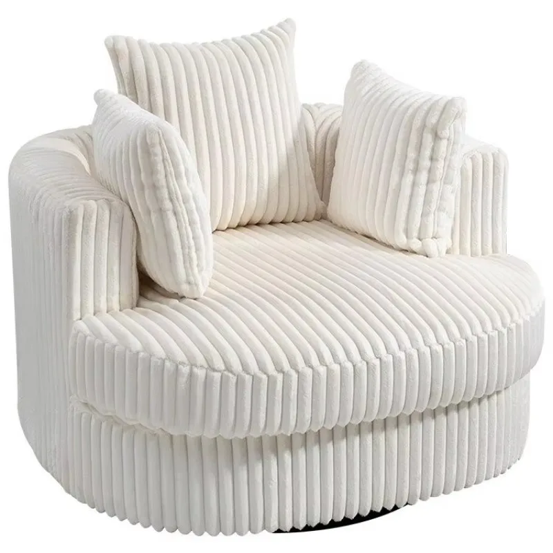 

New luxury giant white rotating accent chair living room home big hug chair modern design style fabric