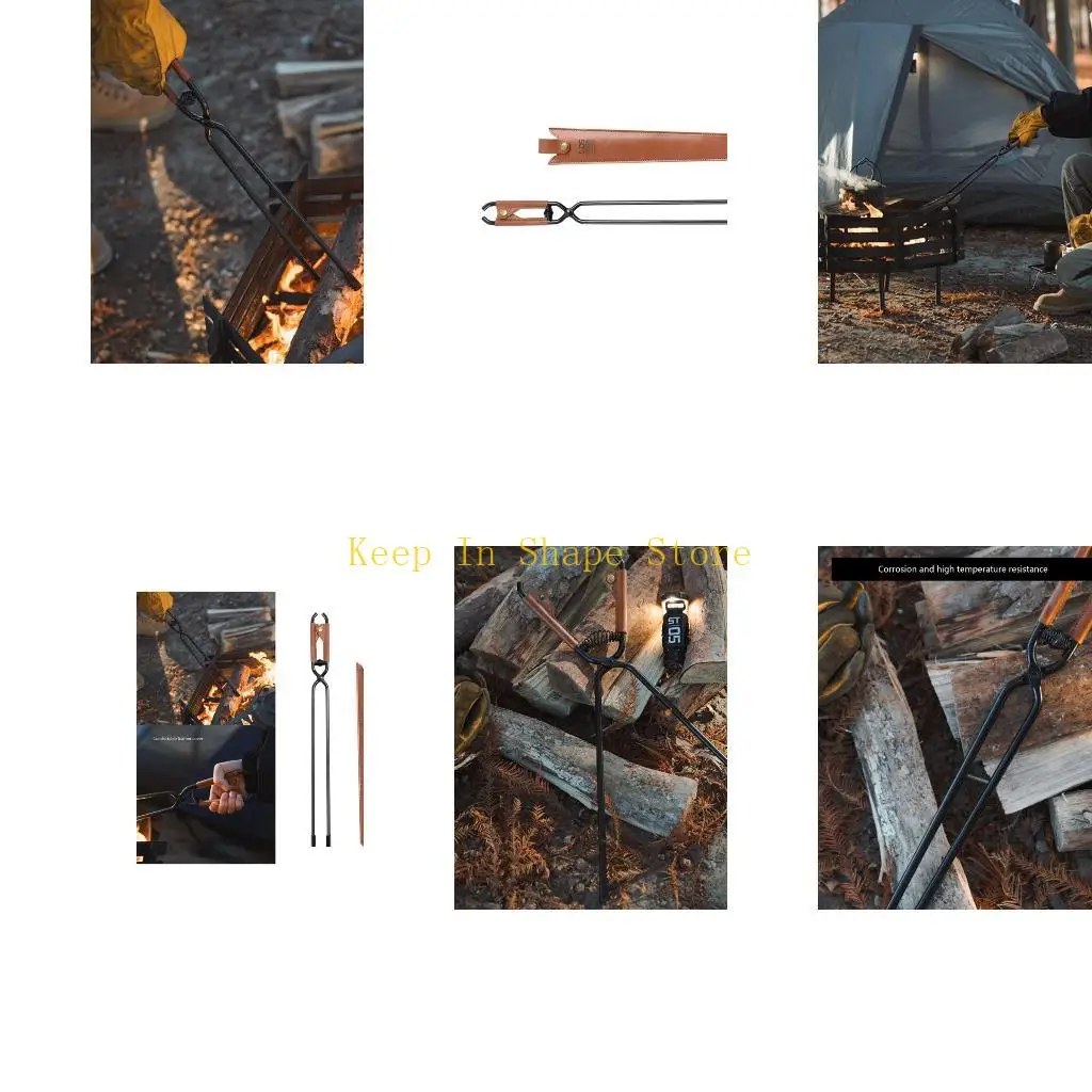 

U1JC Угольные грили Покеры Щипцы для огня Щипцы для угля для барбекю Щипцы для барбекю из углеродистой стали Плоскогубцы для с