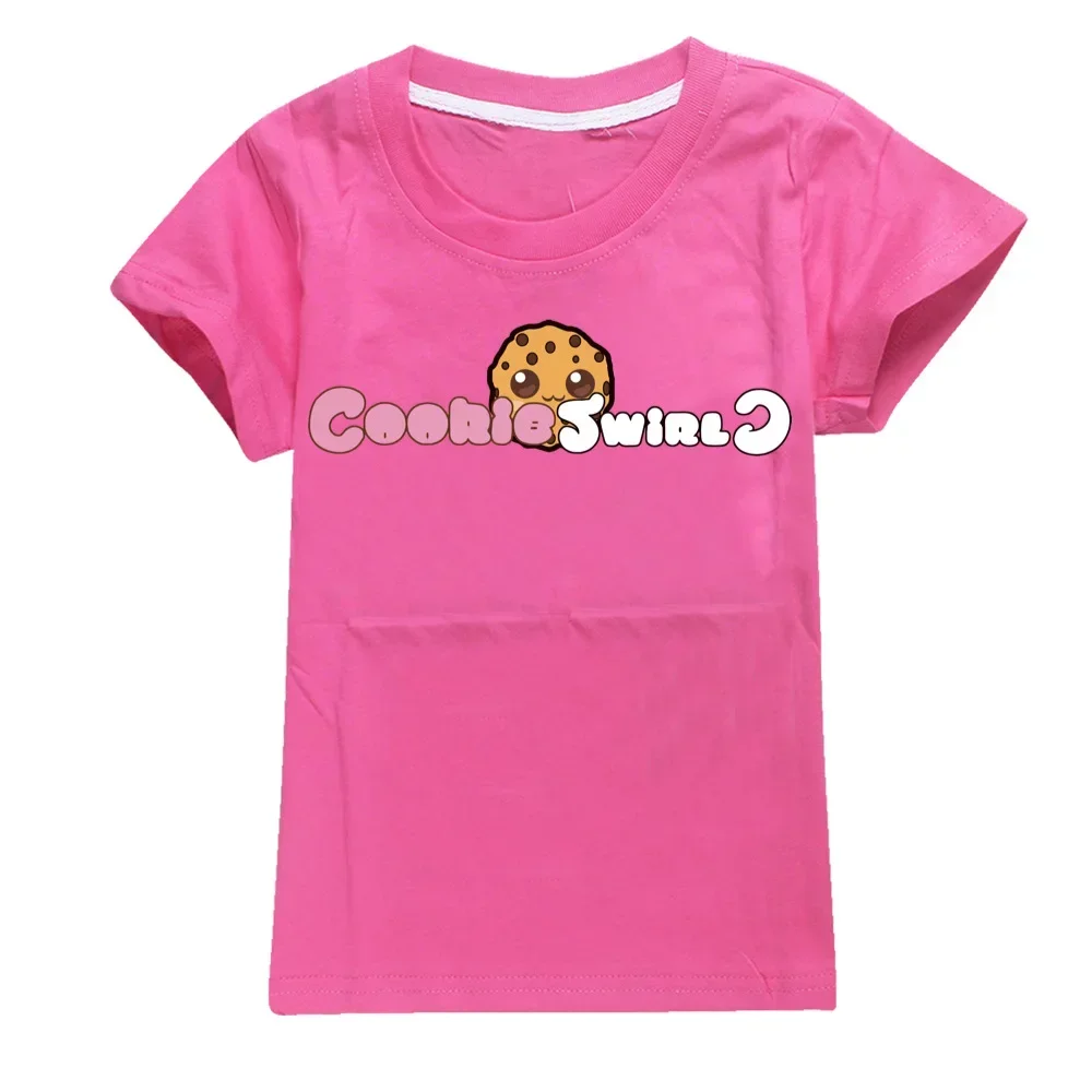 Kaus anak C Cookie Swirl C baju anak-anak baju anak atasan musim panas katun kaus lengan pendek hadiah ulang tahun 1507