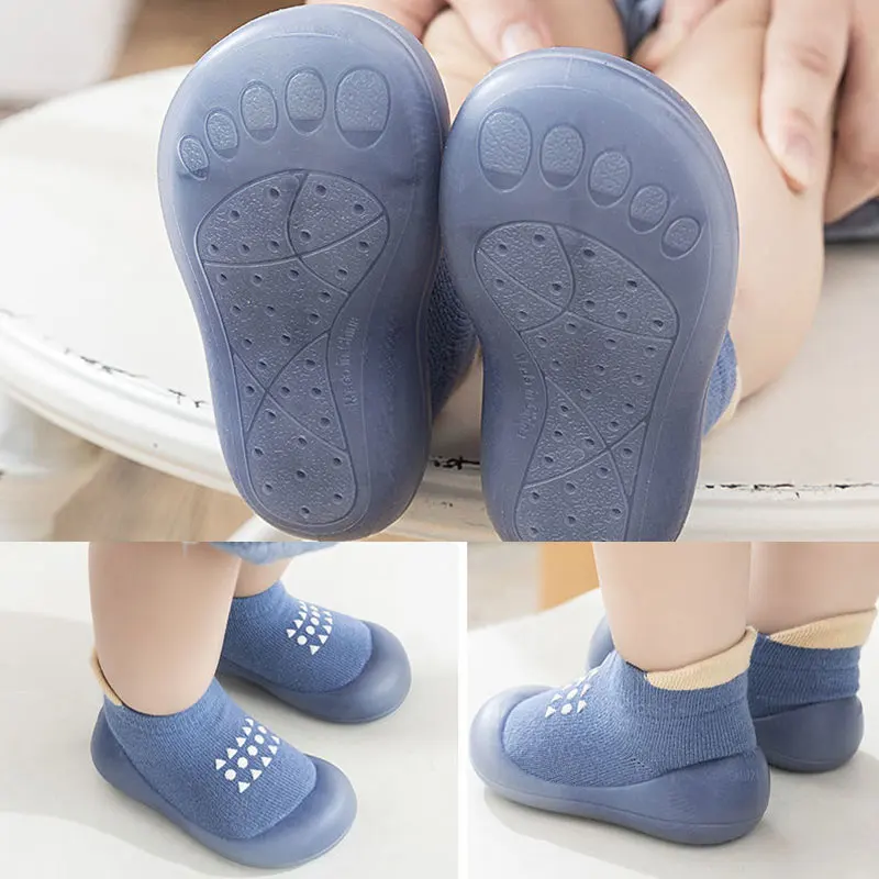 أحذية رياضية مقاومة للماء للأطفال للربيع والصيف أحذية مشي لحديثي الولادة من المطاط بجزء سفلي مضاد للانزلاق أحذية أطفال ناعمة سوليد جوارب للأطفال #6