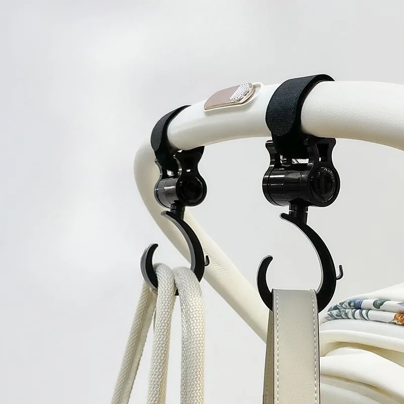 

Stroller Hook 360 Degree Swivel Design Heavy Duty Pushcart Accessory 2 Pack with Fastener Universal