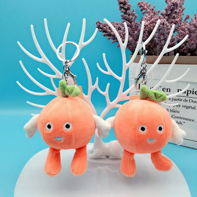 

1Pc 11cm New Cartoon Cute Orange Plush Toys Kawaii Soft Stuffed Fruit Keychain Pendant Kids Backpack Hanging Keyring Doll Gifts