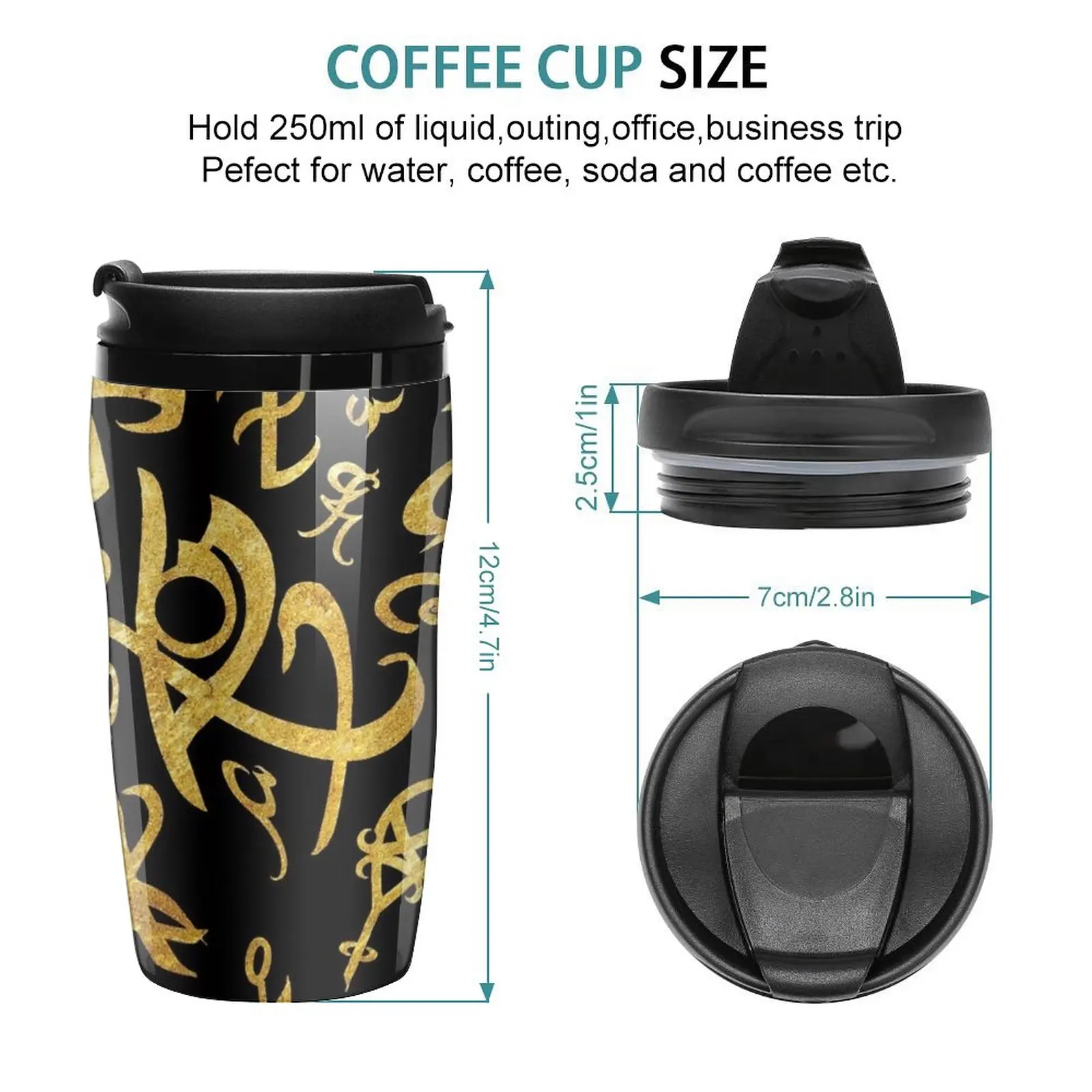 New Shadowhunters rune - gold group of runes Travel Coffee Mug Cute Mugs Coffe Cup Coffee Good Teaware Coffee To Go