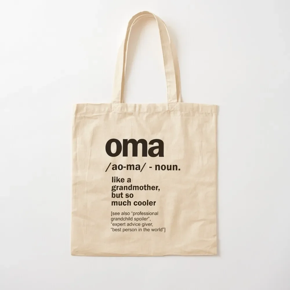 

Oma Gift For Grandma Women Birthday Mother Day Gift Tote Bag shopping cart bags Fabric bag Women's handbag Canvas Tote Bag