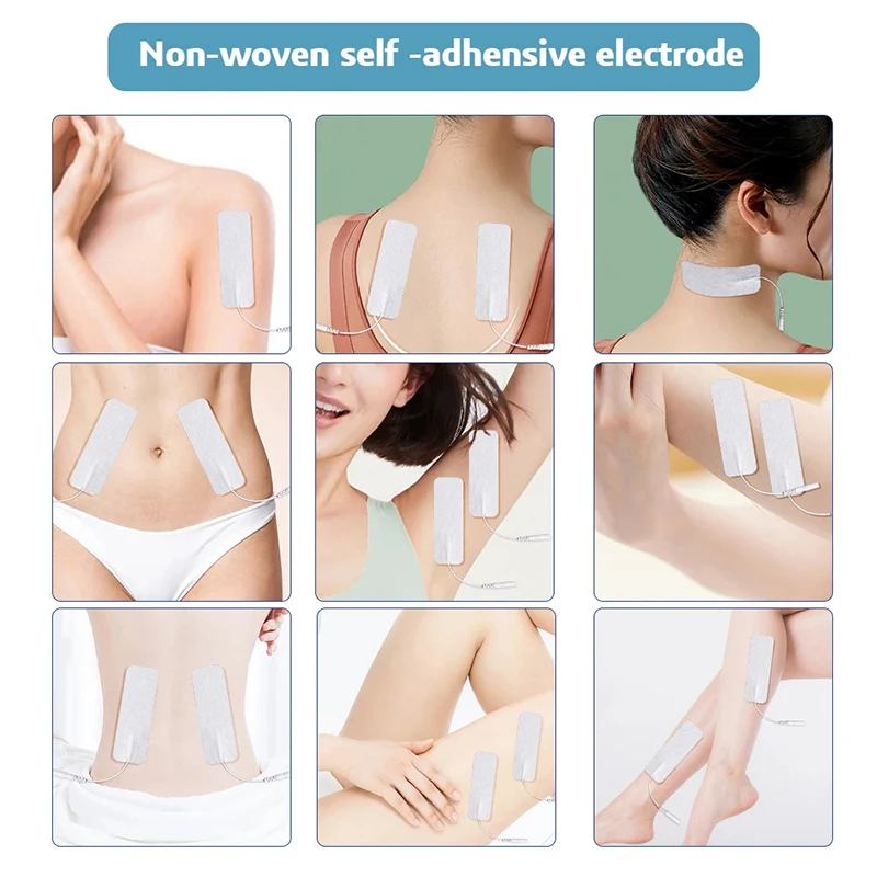 

10pcs Self-adhesive Tens Electrodes Pads EMS Electric Muscle Stimulator Patch Reused Digital Therapy Massage Machine Accessories