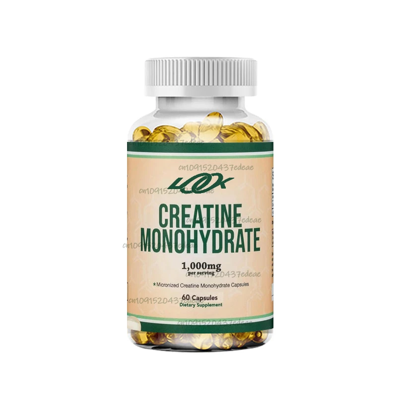 Pastillas de creatina 1000 miligramos por porción (60 cápsulas de creatina) creatina micronizada monohidratada en polvo, vegetariana segura