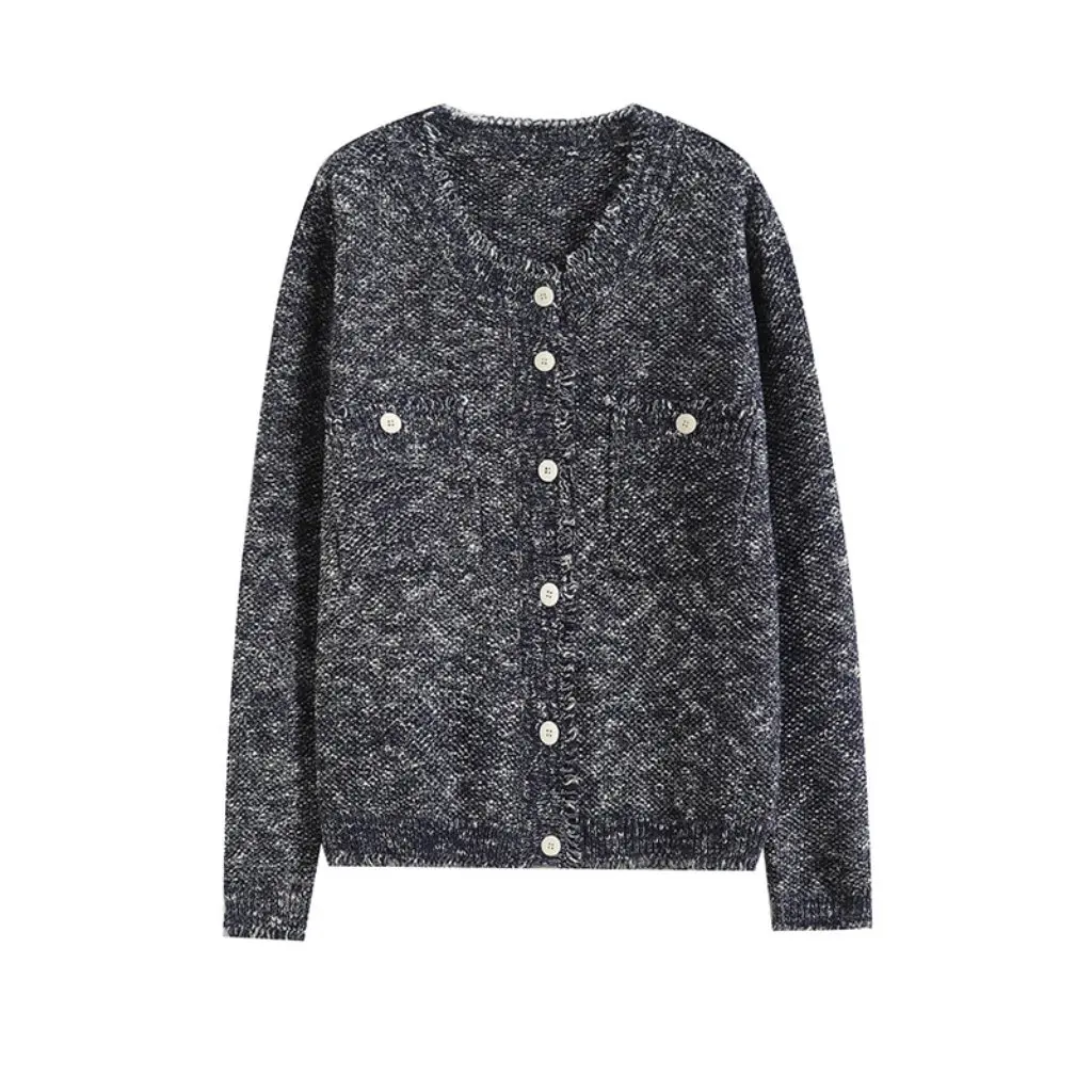 Cárdigan de lana de estilo coreano para mujer, suéter con bolso Tuyere francés para principios de otoño, ropa superior de moda al por mayor