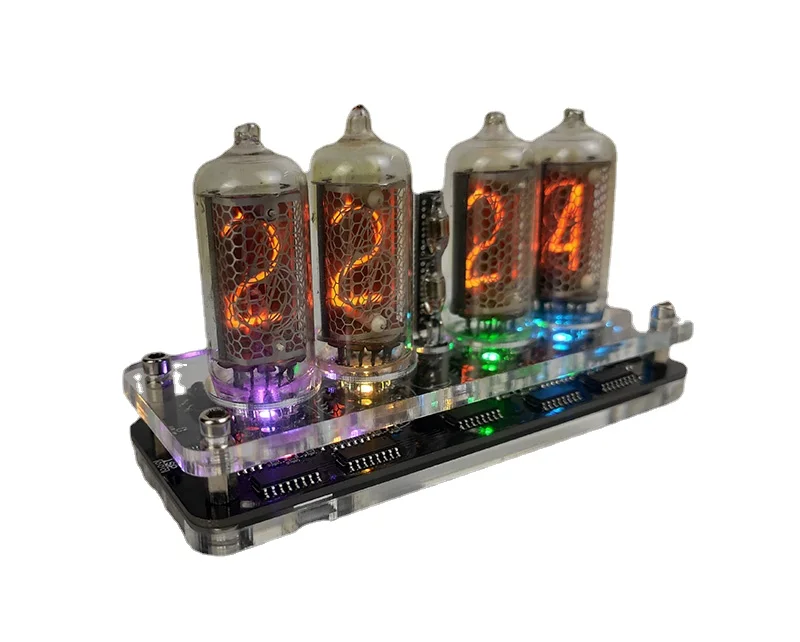 4-bit IN-8-2 Glow Tube Clock Module Nixie Clock Audio Accessories With Backlight clock digital USB 5V