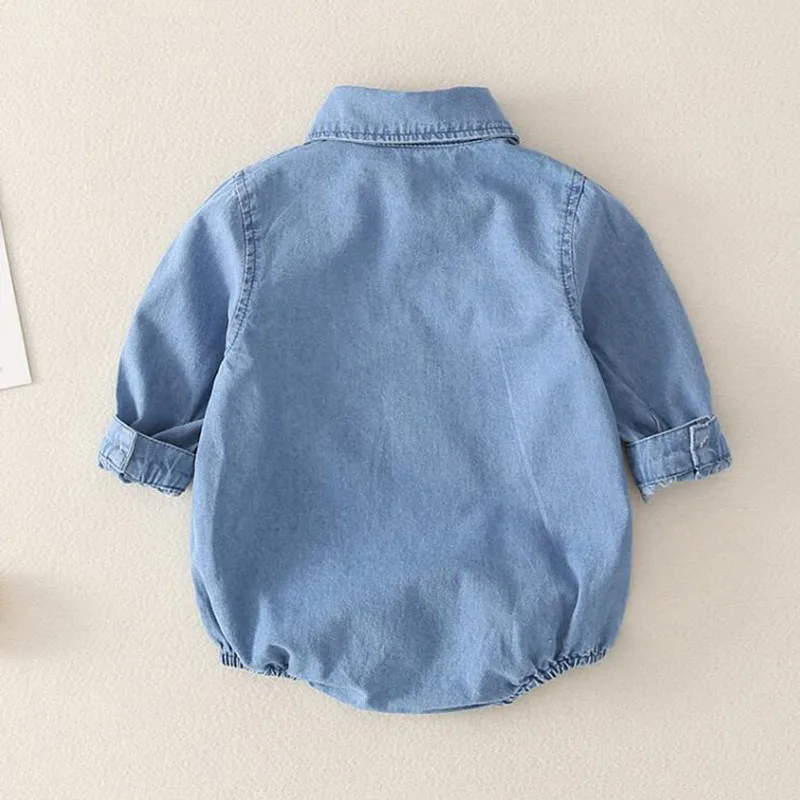 Baby Boys Girls Clothing Brother And Sister Clothes Infant Boys Girls Jumpsuit Long Sleeved Denim Spring Autumn Toddler Romper