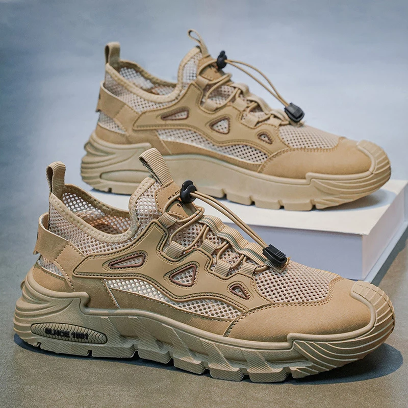 Men's shoes 2026 new summer breathable mesh hollow sports and leisure shoes, outdoor running shoes