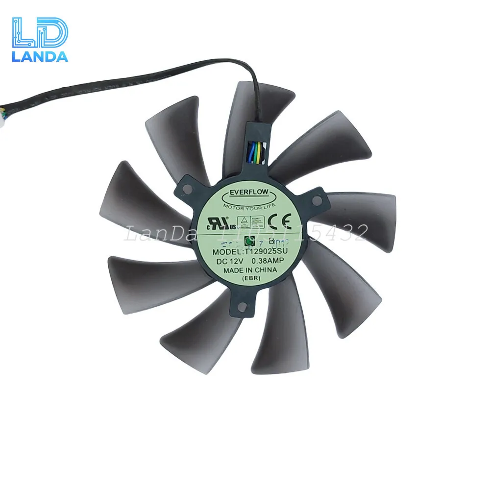 Вентилятор охлаждения радиатора графического процессора для Asus HD7970 HD7950 GTX570 GTX580 GTX680 ENGTX580 DCII T129025SU0.38A 12 В