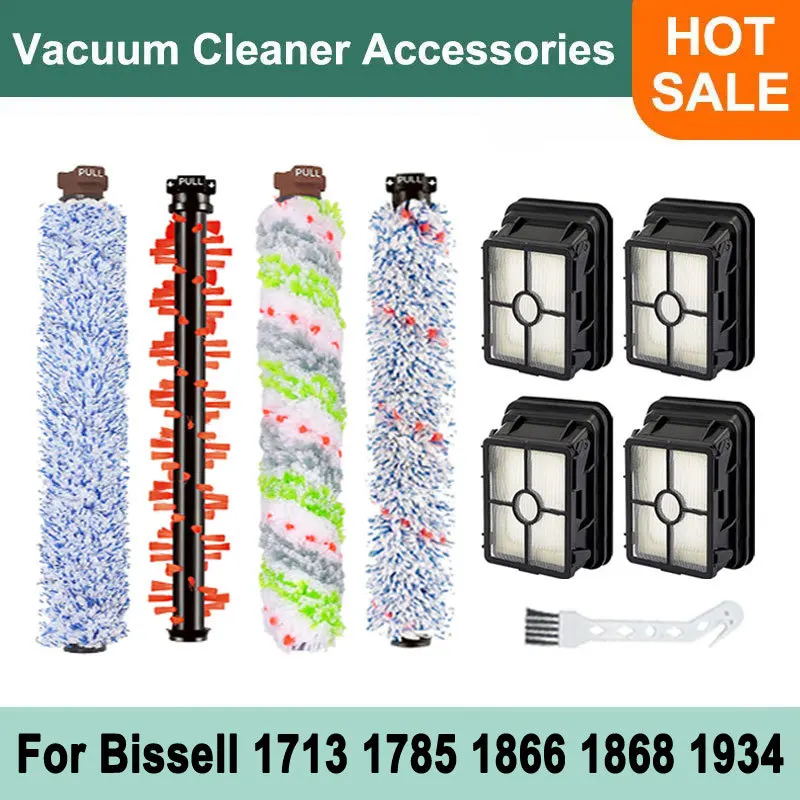 For Bissell Crosswave 1866 1785 1868 1713 2225 Wet Dry Vacuum Main Roller Brush Hepa Filter Replacement Spare Parts Accessories