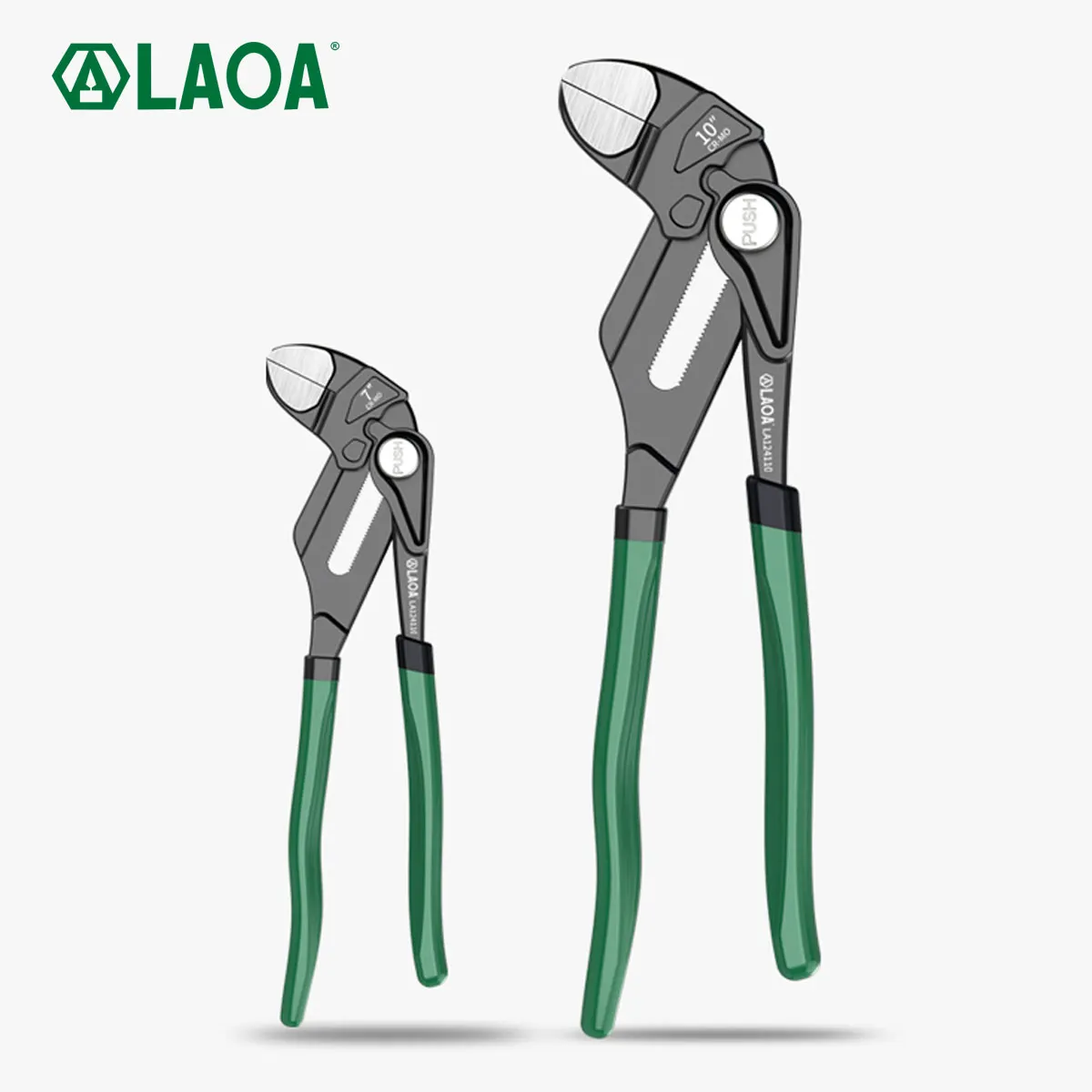 LAOA 7&10 Inch Quick Clamp Wrench CR-MO Leverage Effort Saving Large Opening 23 Gear Fast Adjustment for Plumbing