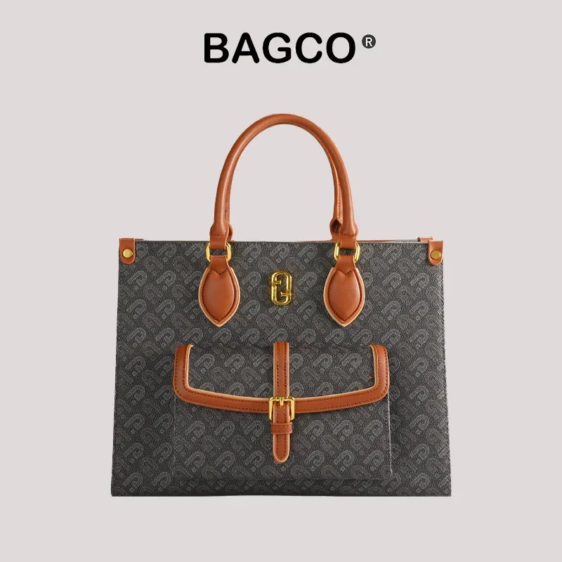 

BAGCO | Designer Large-Capacity Printed Top-Handle Commuter Underarm Tote Bag