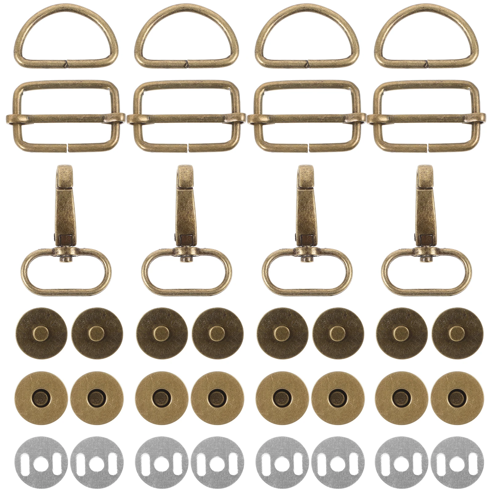 

D Rings Rivets Key Chain Set Bag Hardware Metal Craft Accessories Swivel Hooks Bag Supplies buckle d ring Lightweight