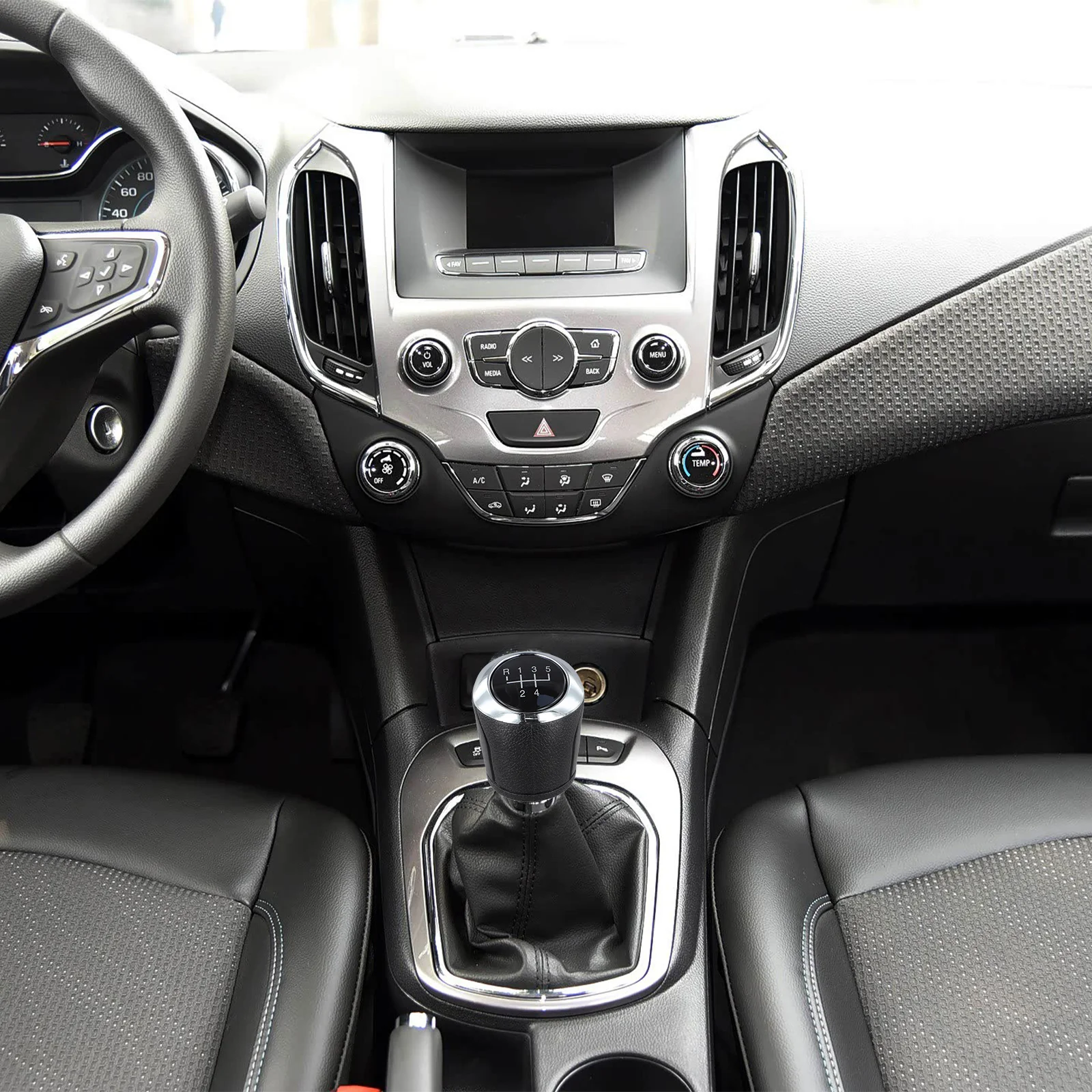 Manual transmission gear lever handball for Chevrolet For Cruze and Aveo models designed to fit 5 speed gear for shifters
