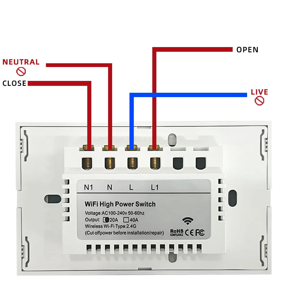 Tuya US WiFi Smart Switches 1/2/3 Gang Light WiFi Interruptor táctil Funciona con Alexa Google Home