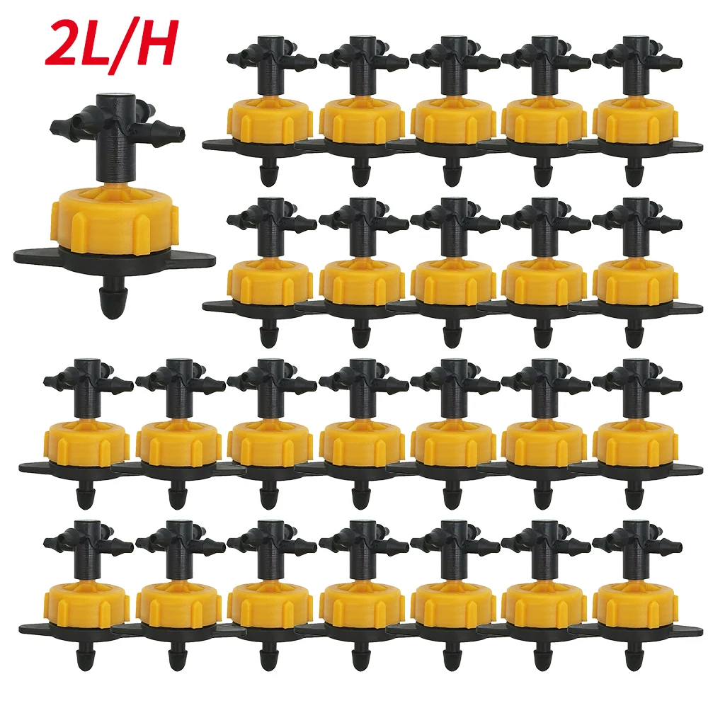 Irrigation 2L/4L/8L Steady flow dripper with 4-way cross Connector Agriculture Drip water irrigation Drip arrow connector 20Sets