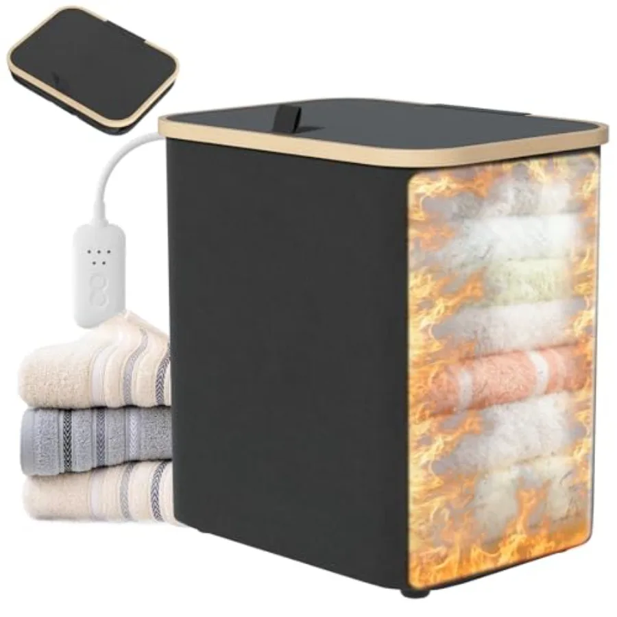 

Towel Warmer for Bathroom35L Foldable Towel Warmer Quick Heat Warming Tub Heating Detachable Bucket with Auto Shut Off Electric