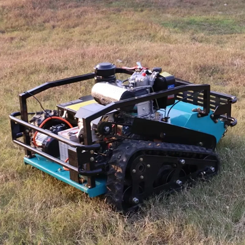 

Customized All Terrain Remote Crawler Lawn Mower Robot Remote Control Diesel Engine Agricultural Lawn Mower steep terrain mower