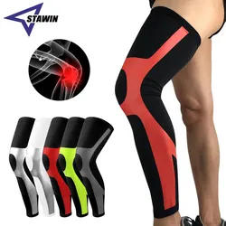 1 PCS Sports Compression Leg Sleeve Full Length Leg Support Exercise Cycling Long Knee Pads Men Women Walking Running Basketball