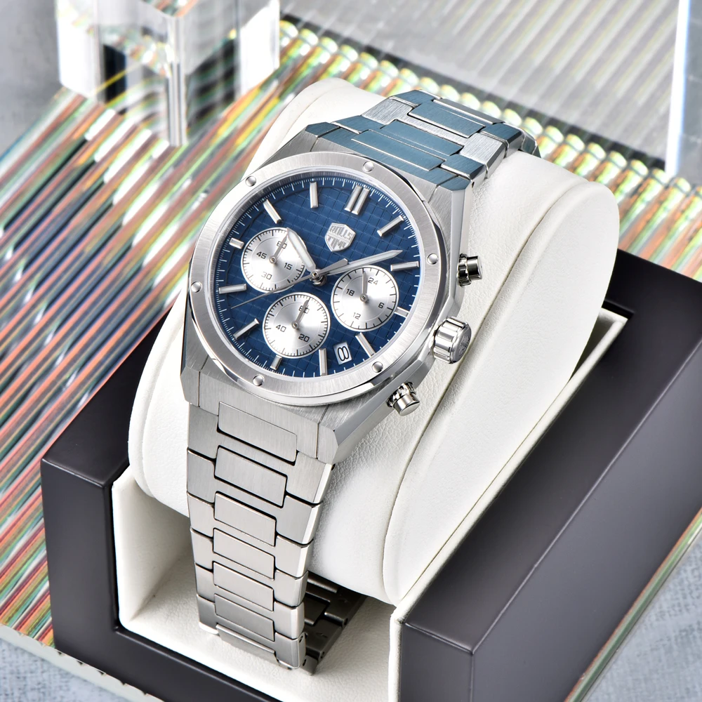 Men's Watches RollsTimi Quartz Wristwatch Luxury Speed Sports Chronograph Watch For Man AR Sapphire Waterproof Luminous Gift Box - Image 6