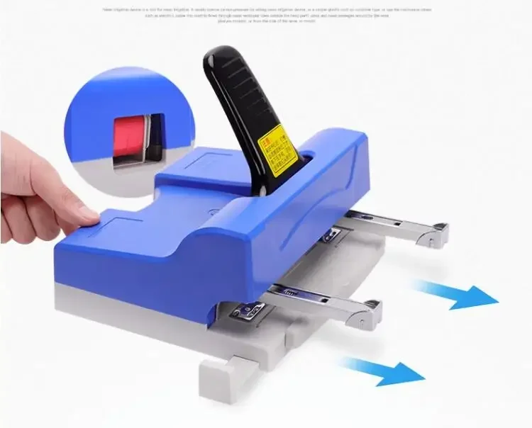 Manual standard format stapler booking machine, double -head stapling machine, maximum binding 50 pages