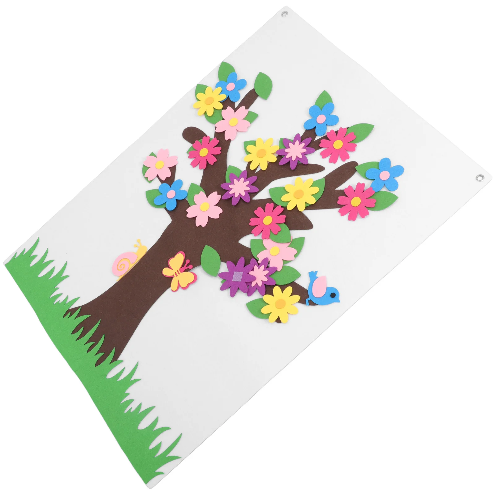 ชุดกระดานผ้าสักหลาดสำหรับเด็ก ชุดทำเรื่องราว DIY ต้นไม้ดอกไม้ ของตกแต่งผนังสำหรับเด็กก่อนวัยเรียน อุปกรณ์ประกอบฉากสำหรับโรงเรียนอนุบาล กิจกรรมผนังผ้าสักหลาดสำหรับเด็กเล็ก